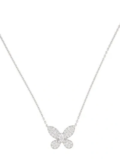 Pre-owned Graff 18k Diamond Pavé Butterfly Small Pendant In Multi