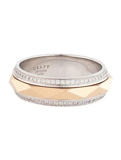 Pre-owned Graff 18k Diamond Spinner Ring In Multicolor