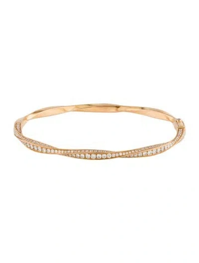 Pre-owned Graff 18k Diamond Spiral Pavé Bangle Bracelet, 6.5" In Multi