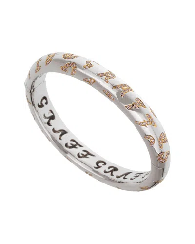 Pre-owned Graff 18k Two-tone 2.04 Ct. Tw. Diamond Bangle Bracelet (authentic Pre-loved)