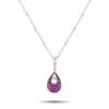 Graff 18k White Gold 3.02ct Diamond And Pink Sapphire Necklace Gr04-011625 In White