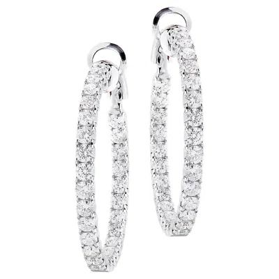 Pre-owned Graff 3.17 Carat Diamond Hoops In Multi