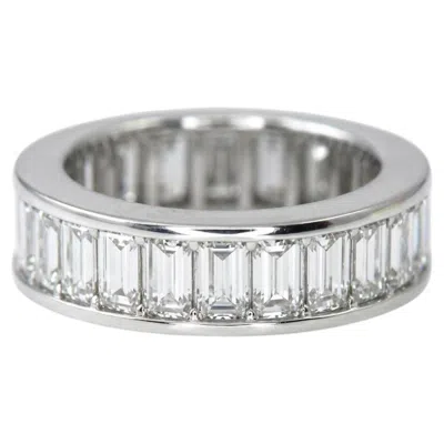 Pre-owned Graff 4 Carat Diamond Platinum Eternity Band Ring In Multiple