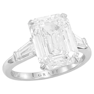 Pre-owned Graff 5.90 Ct Engagement Platinum Ring In Multi