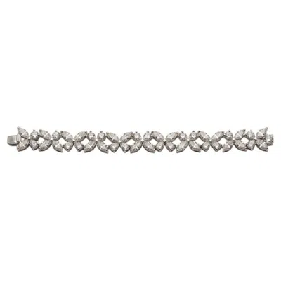 Pre-owned Graff 6 Carat Diamond Butterfly Link Bracelet In 18k White Gold