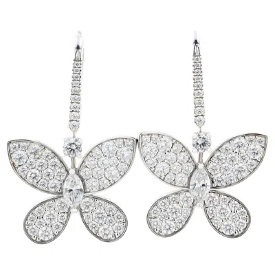 Pre-owned Graff Butterfly Diamond Earrings In Multi