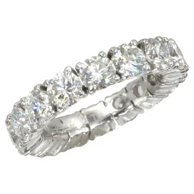 Pre-owned Graff Diamond And Platinum Eternity Wedding Band In Multi