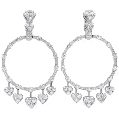 Pre-owned Graff Diamond Heart Earrings In Multi