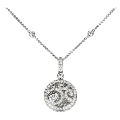 Pre-owned Graff Diamond On Diamond Pendant On A Diamond Chain Necklace In Multi