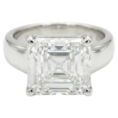 Pre-owned Graff Gia Certified 1.70 Carat D Flawless Square Emerald Cut Diamond Ring In Green