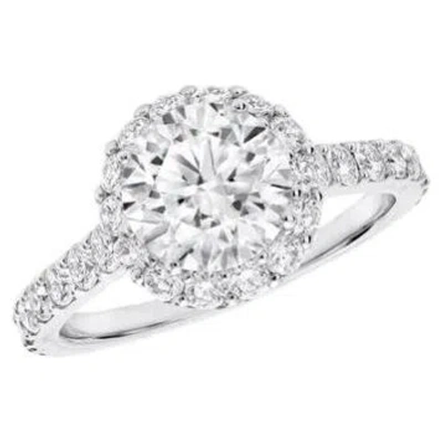 Pre-owned Graff Gia Certified  Diamond Halo Ring In Multiple
