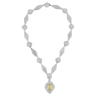 Pre-owned Graff Important Fancy Yellow Diamond Necklace By