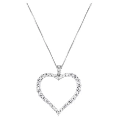 Pre-owned Graff Pendant Necklace  "heart" Lange Model 2.57 Ct In Multiple