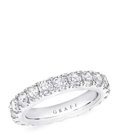 Graff Platinum And Diamond Classic Eternity Ring In Gray