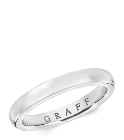 Graff Platinum D-shape Ring In White