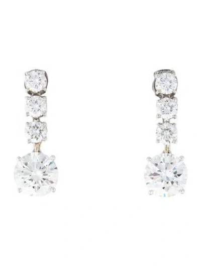 Pre-owned Graff Platinum Diamond Convertible Earrings In Multi