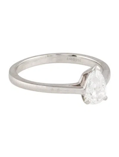 Pre-owned Graff Platinum Solitaire Engagement Ring In Multi