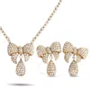 GRAFF PRE-OWNED GRAFF VINTAGE 18K YELLOW GOLD 28CT DIAMOND NECKLACE AND CLIP ON EARRINGS SET GR02 031524