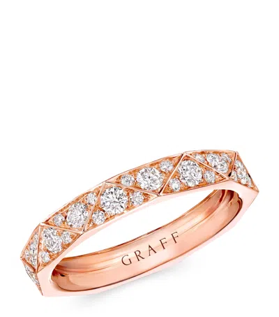 Graff Rose Gold And Diamond Lg Signature Ring