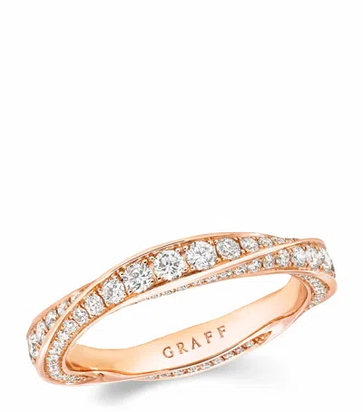 Graff Rose Gold And Diamond Spiral Ring