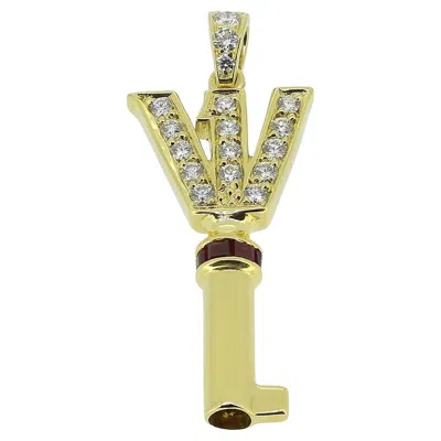 Pre-owned Graff Ruby And Diamond Key Pendant In Multi