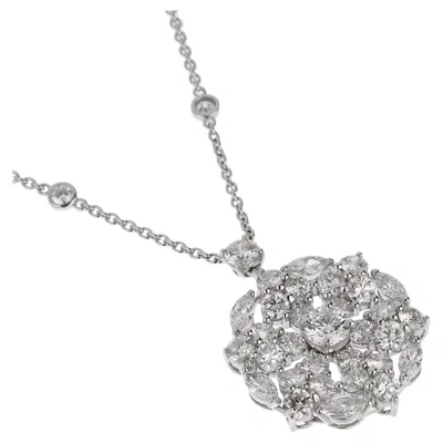 Pre-owned Graff Snowflake Diamond Pendant Necklace 18k White Gold
