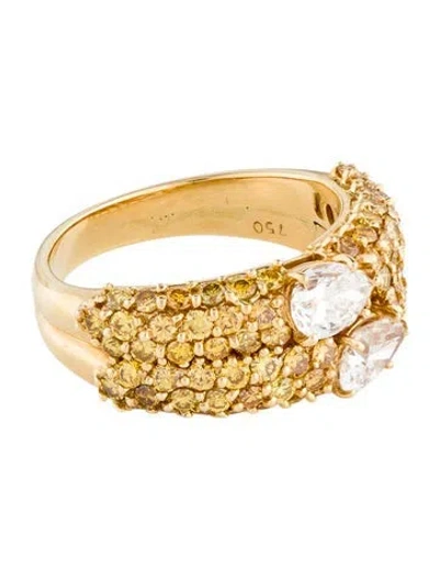 Pre-owned Graff Vintage 18k 2.16ctw Diamond Cocktail Ring In Multi