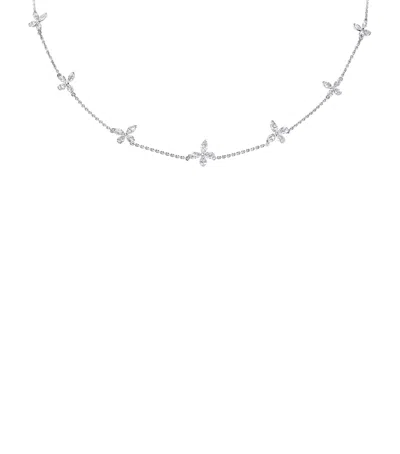 Graff White Gold And Diamond Butterfly Necklace In Metallic