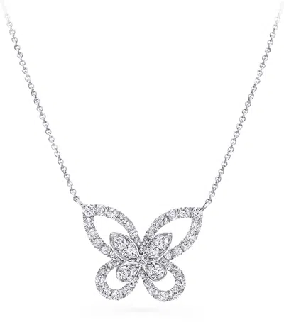 Graff White Gold And Diamond Butterfly Necklace