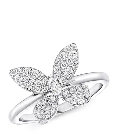 Graff White Gold And Diamond Butterfly Ring In Metallic