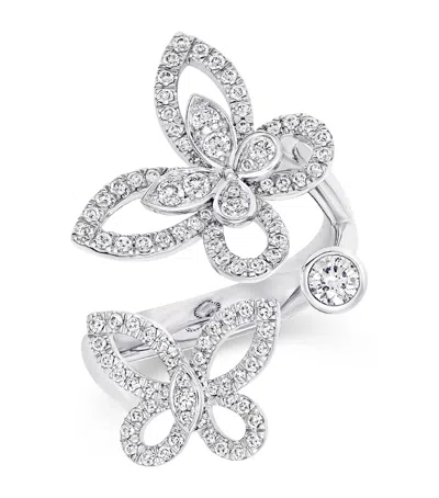Graff White Gold And Diamond Butterfly Ring