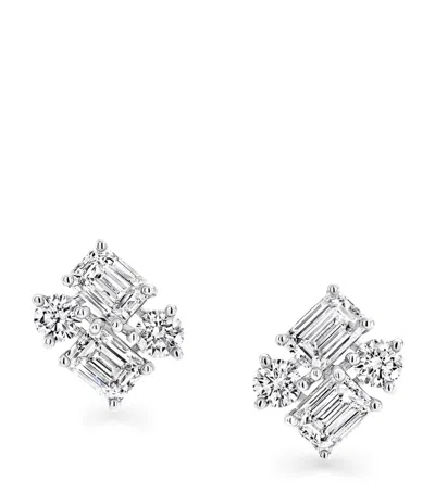 Graff White Gold And Diamond Classic Earrings In Metallic