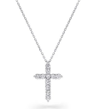 Graff White Gold And Diamond Classic Necklace In Gray