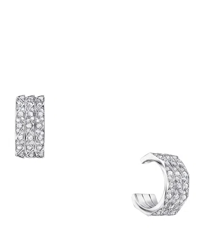 Graff White Gold And Diamond Laurence  Signature Triple-hoop Earrings