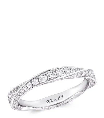 Graff White Gold And Diamond Spiral Ring In Metallic