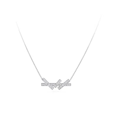 Graff White Gold And Diamond Threads Necklace In Metallic