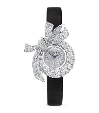Graff White Gold And Diamond Tilda's Bow Watch In Gray