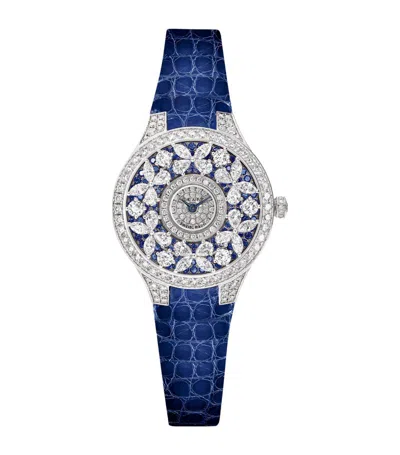 Graff White Gold, Diamond And Sapphire Classic Butterfly Watch 33mm
