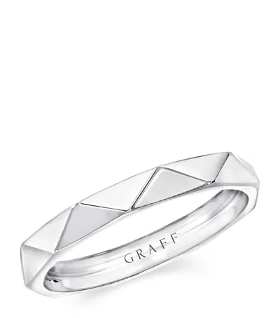 Graff White Gold Laurence  Signature Band In Metallic