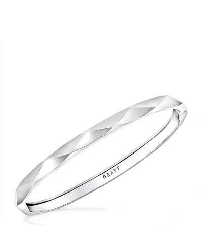 Graff White Gold Laurence  Signature Bangle In Metallic