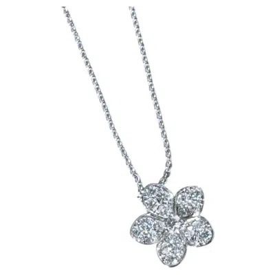 Pre-owned Graff Wild Flower Mini-necklace, 18-karat Metal With Full Pavé-set Diamonds In Multi
