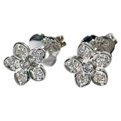 Pre-owned Graff Wild Flower Pave Diamond Flower Stud Earrings In Multiple