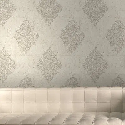 Graham & Brown Cork Medallion 33' X 20.5" Wallpaper Roll In Cream,pale Gold