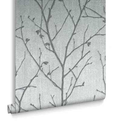 Graham & Brown Haymarket Sprig 33' L X 20.5" W Wallpaper Roll In Silver