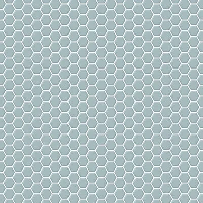 Graham & Brown Hexagon 18' L X 20.5" W Peel And Stick Wallpaper Roll In Duck Egg