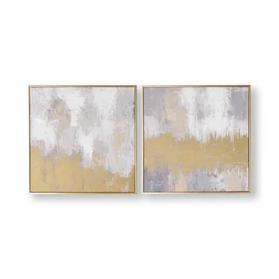 Graham & Brown 'laguna Mist' 2 Piece Framed Acrylic Painting Print Set On Canvas