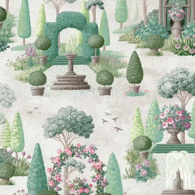 Graham & Brown Vanves Paste The Wall Double Roll In Fern