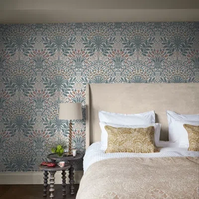 Graham & Brown William Morris Garden Soft Wallpaper In Blue