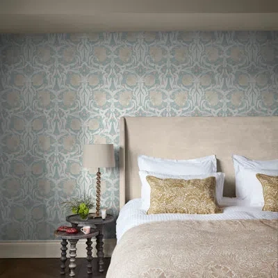 Graham & Brown William Morris Pimpernel Ocean Wallpaper In Blue
