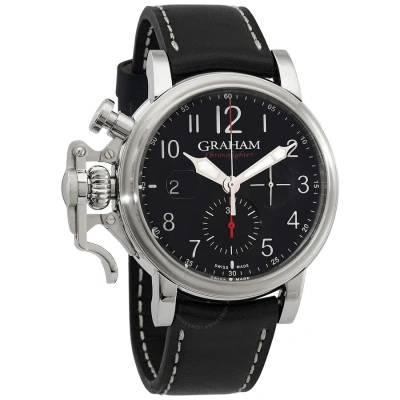 Graham Chornofigher Vintage Chronograph Automatic Black Dial Unisex Watch 2cvds.b29a In Black / Horn